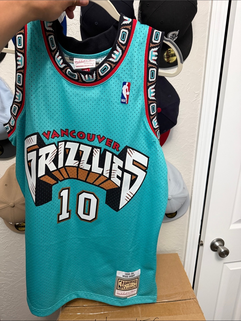 Mitchell & Ness Vancouver Grizzlies Turquoise #10 Bibby Jersey